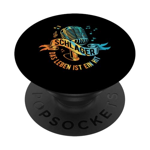 Schlager Das Leben Ist Ein Hit Schlagermusik Partycrew PopSockets Klebender PopGrip von Schlagerparty Schlager Mottoparty Geschenkidee