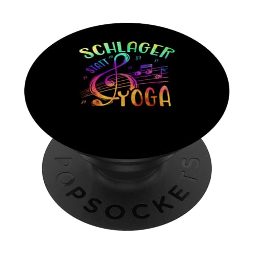 Schlager Statt Yoga Schlagermusik Namaste Schlagerparty PopSockets Klebender PopGrip von Schlagerparty Schlager Mottoparty Geschenkidee