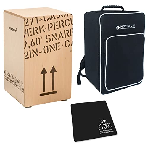 Schlagwerk CP-404 CP404 Cajon Natur + keepdrum Rucksack Bag + Sitzpad von Schlagwerk