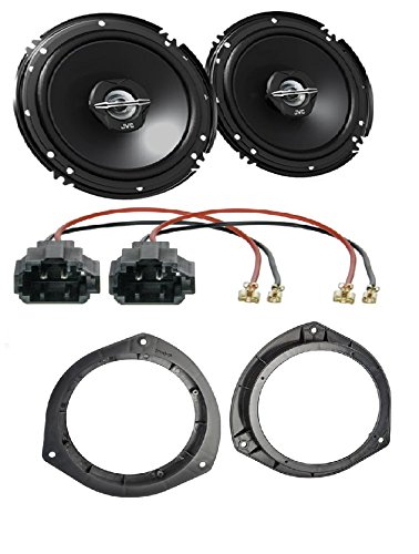 JVC CS-J620x Lautsprecher + Hyundai I20 ab 2015 Lautsprecherringe 165mm Türe FRONT/Heck + Adapterkabel von Schlauer-Shop24