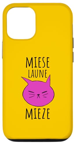 Hülle für iPhone 12/12 Pro Schlechte Laune Miese Laune Mieze - Schlecht gelaunte Katze von Schlechte Laune Geschenke für Gute Laune mit Katze