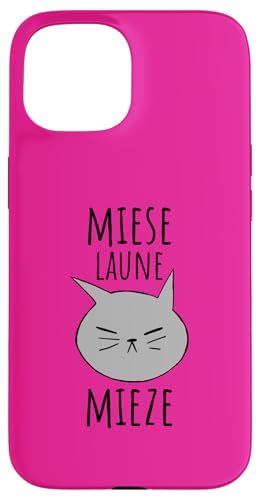 Hülle für iPhone 15 Miese Laune Mieze - Schlecht gelaunte Katze Schlechte Laune von Schlechte Laune Geschenke für Gute Laune mit Katze