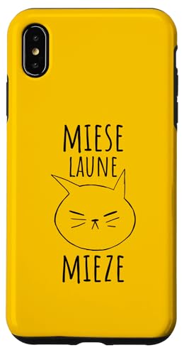 Hülle für iPhone XS Max Schlecht gelaunte Katze - Miese Laune Mieze Schlechte Laune von Schlechte Laune Geschenke für Gute Laune mit Katze