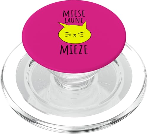 Schlechte Laune - Miese Laune Mieze Schlecht gelaunte Katze PopSockets PopGrip für MagSafe von Schlechte Laune Geschenke für Gute Laune mit Katze