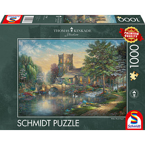 Schmidt Thomas Kinkade Willlow Wood Chapel Puzzle, 1000 Teile von Schmidt