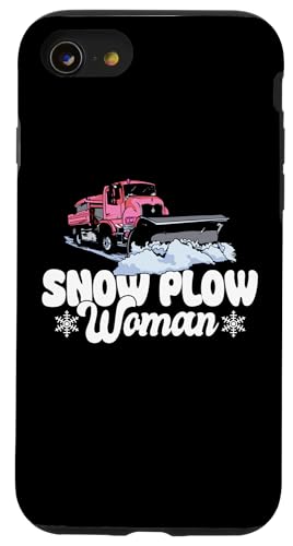 Hülle für iPhone SE (2020) / 7 / 8 Snow Plow Woman Schneepflug Schneearbeiter von Schneepflug Schneearbeiter LKW Winter Design