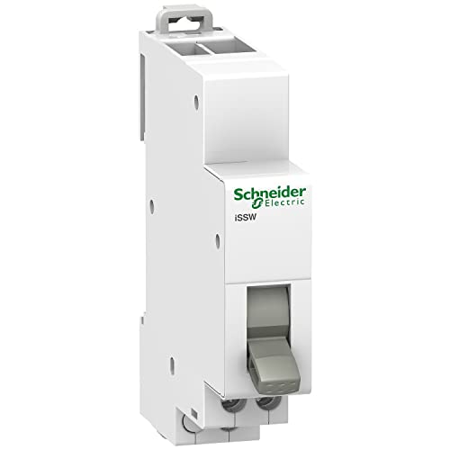 Schneider A9E18070 Wechselschalter iSSW, 1W, 20A, 250VAC, 2 Positionen, 230 V, weiß von Schneider Electric