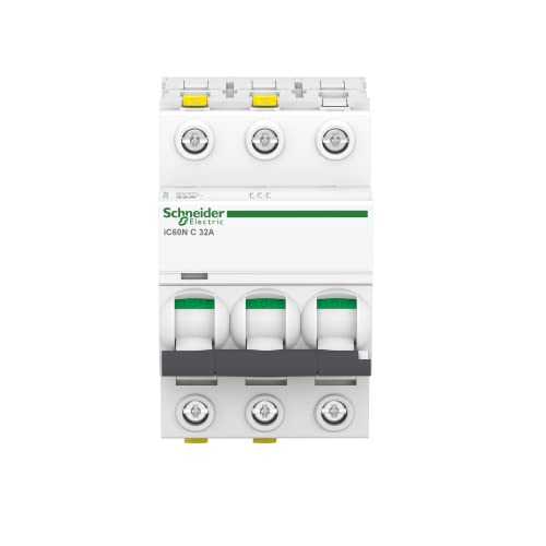 Schneider Electric A9F04332 Leitungsschutzschalter iC60N, 3P, 32A, C Charakteristik 32 Ampere C von Schneider Electric