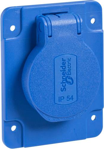 Schneider Electric Komplett Schutzkontakt-Steckdose mit Klappdeckel Blau PKS61B von Schneider Electric