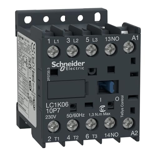 Schneider Electric - Leistungsschütz LC1K 3p, +1S, 4 kW, 9 A, 400 V AC3, Spule 24 V AC, LC1K0910B7 von Schneider Electric