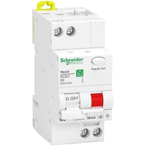 Schneider Electric R9D01606 FI/LS-Schalter Resi9 1P+N, 6A, B-Char., 30mA, Typ A, 6kA von Schneider Electric