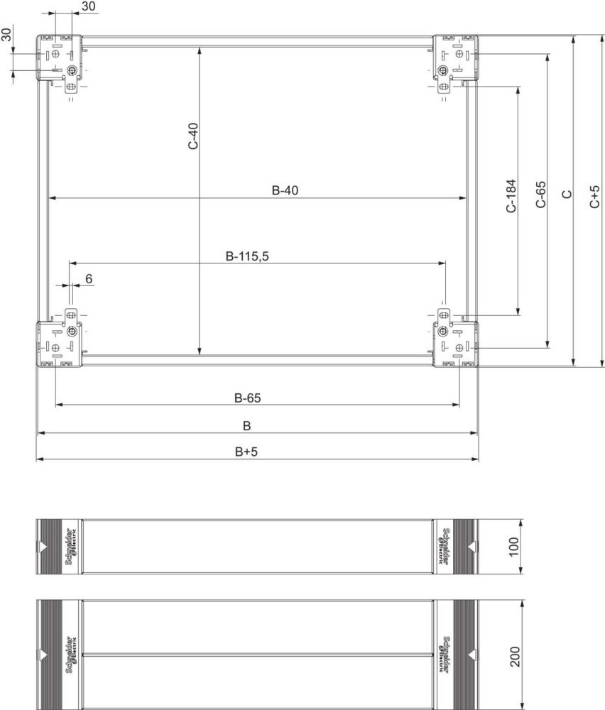 Schneider Electric Sockel 100mm NSYSPS4100 von Schneider Electric