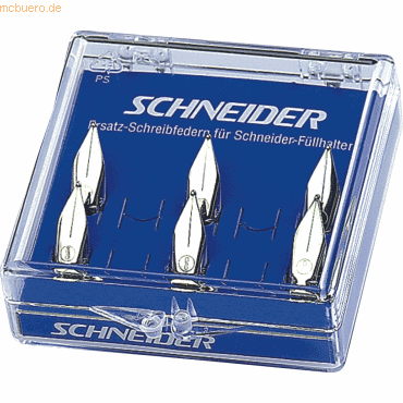 6 x Schneider Feder A für Füllhalter Base Kid+ von Schneider