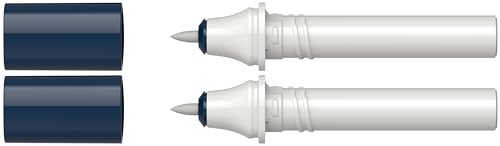 Schneider 040 Paint-It Twinmarker Patronen (Round Tip - Rund, farbintensive Tinte auf Wasserbasis, für die Anwendung auf Papier, > 95% recycelter Kunststoff) 2 Stück, grey 005 von Schneider