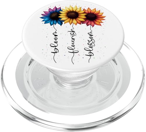 Sonnenblumen Inspiration Floral Flower Motivation Regenbogen PopSockets PopGrip für MagSafe von Schöne Blumen Sommer Motivation Wildblumen Mindset