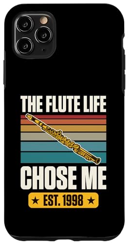 Hülle für iPhone 11 Pro Max The Flute Life Chose Me Established 1998 Year Flöte Geburtstag von School Band Flute Player Birthday Party Supplies