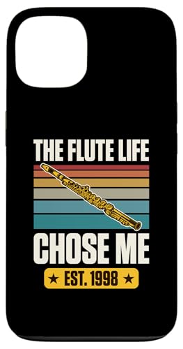 Hülle für iPhone 13 The Flute Life Chose Me Established 1998 Year Flöte Geburtstag von School Band Flute Player Birthday Party Supplies