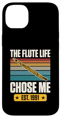 Hülle für iPhone 14 Plus The Flute Life Chose Me Established 1991 Year Flöte Geburtstag von School Band Flute Player Birthday Party Supplies