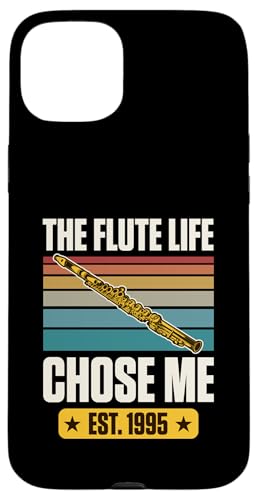 Hülle für iPhone 15 Plus The Flute Life Chose Me Established 1995 Year Flöte Geburtstag von School Band Flute Player Birthday Party Supplies