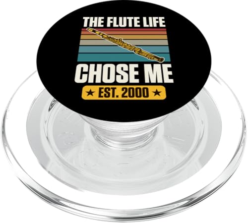 The Flute Life Chose Me Established 2000 Year Flöte Geburtstag PopSockets PopGrip für MagSafe von School Band Flute Player Birthday Party Supplies