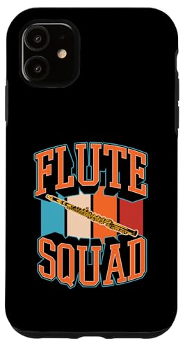 Hülle für iPhone 11 Flöte Squad Passende Flötistengruppe im Retro-Stil von School Band Flute Player Merch With a Retro Vibe