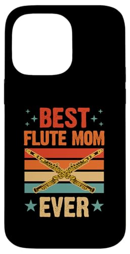 Hülle für iPhone 14 Pro Max Beste Flötenmutter aller Zeiten, Muttertagsflötistin im Retro-Stil der 70er von School Band Flute Player Merch With a Retro Vibe