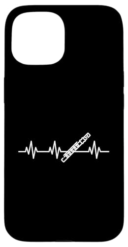 Hülle für iPhone 15 Flöte Herzschlag Flutist Life EKG Herzfrequenz Puls von School Band Flute Player Merch With a Retro Vibe