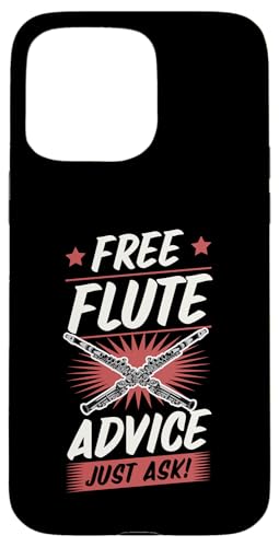 Hülle für iPhone 15 Pro Max Für Flötenlehrer, Coach, kostenlose Flötenberatung, fragen Sie einfach von School Band Flute Player Merch With a Retro Vibe