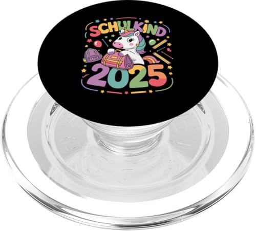 Einschulung 2025 Einhorn Schulanfang 2025 Schulkind 2025 PopSockets PopGrip für MagSafe von Schulanfang 2025 Schulbeginn Schulanfänger 2025.