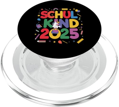 Einschulung 2025 Einhorn Schulanfang 2025 Schulkind 2025 PopSockets PopGrip für MagSafe von Schulanfang 2025 Schulbeginn Schulanfänger 2025.