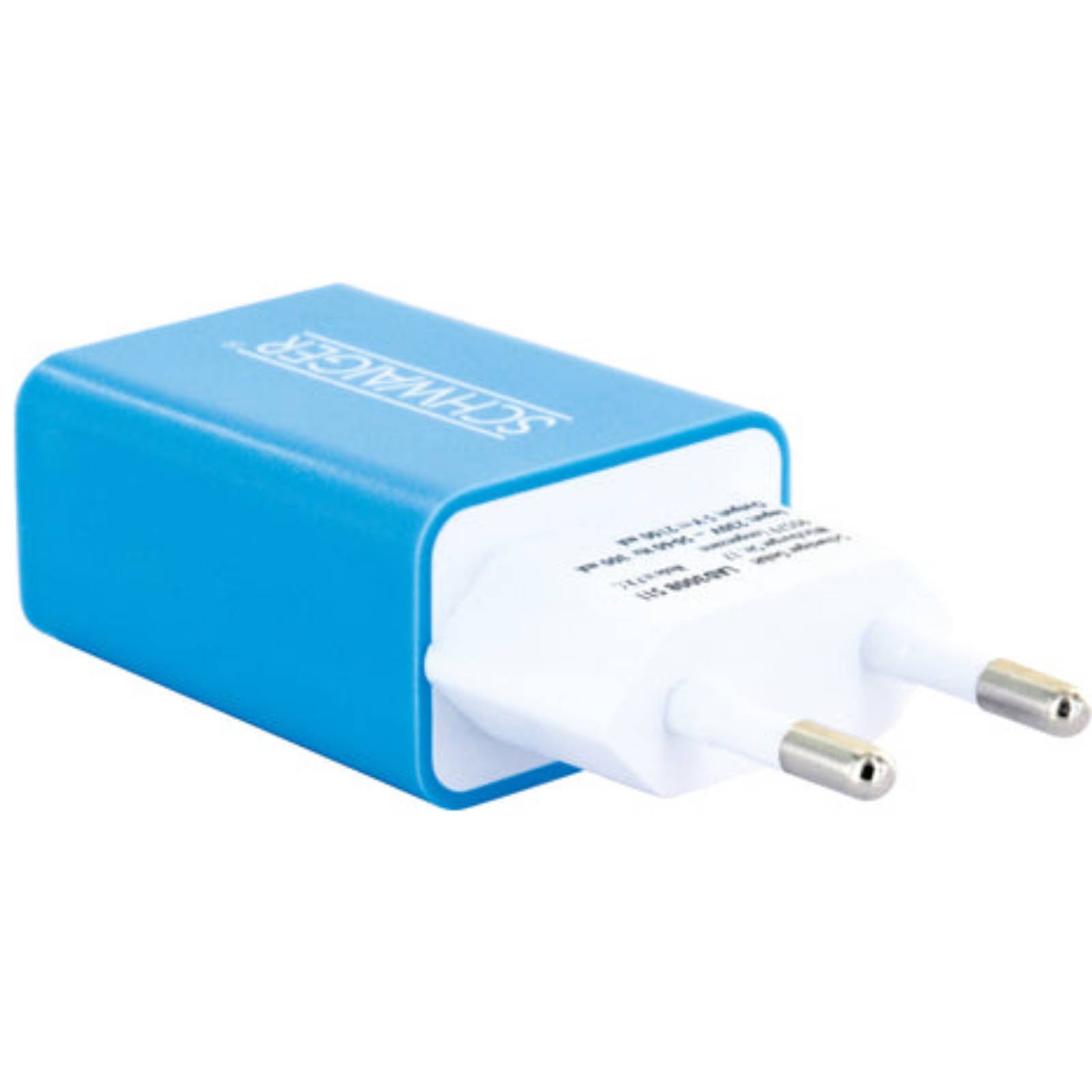 Schwaiger 230V Ladeadapter USB weiß/blau von Schwaiger