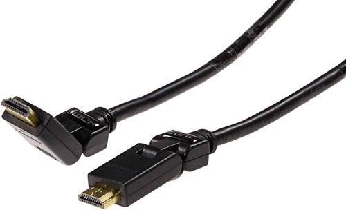Schwaiger HDMI Anschlusskabel HDMI-A Stecker, HDMI-A Stecker 1.30m Schwarz HDMW13053 vergoldete Stec von Schwaiger