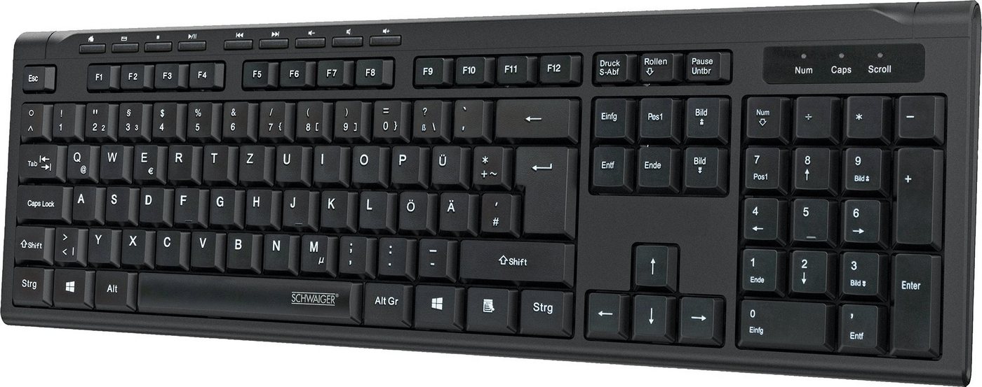 Schwaiger KB1000 13 PC-Tastatur (mit Ziffernblock) von Schwaiger