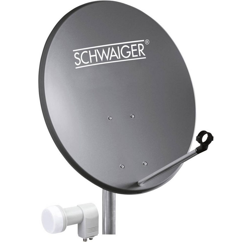 Schwaiger SAT Außeneinheit (55 cm + Twin LNB) für bis zu 2 SAT-Antenne von Schwaiger