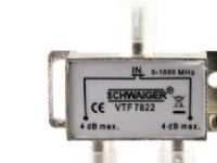 Schwaiger VTF7822 531, Kabelsplitter, 5 - 862 MHz, Silber, 53 mm, 26 mm, 47 mm von Schwaiger