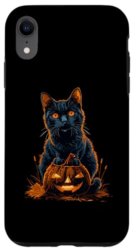 Hülle für iPhone XR Schwarze Katze Halloween Kostüm Kürbis Für Frauen von Schwarze Katze Kürbis Halloween Outfits