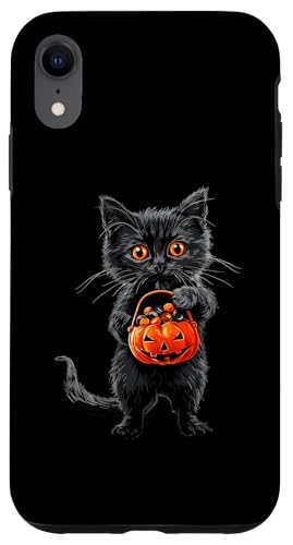 Hülle für iPhone XR Schwarze Katze Halloween Kostüm Kürbis Für Frauen von Schwarze Katze Kürbis Halloween Outfits