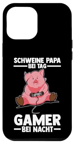 Hülle für iPhone 12 Pro Max Schweine Papa Vater Vatertag Schwein von Schwein Schweine Bauer Landwirt Bauernhof Geschenk