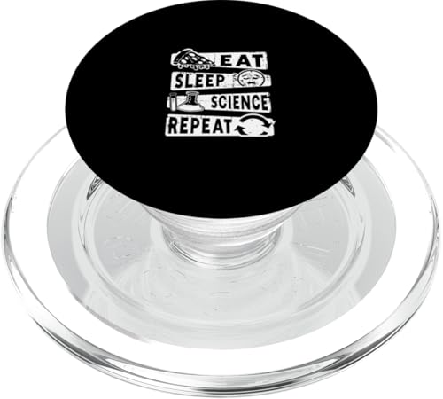 Eat Sleep Science Wiederholter Wissenschaftsfan PopSockets PopGrip für MagSafe von Science Chemistry Biology Physics Teacher Student