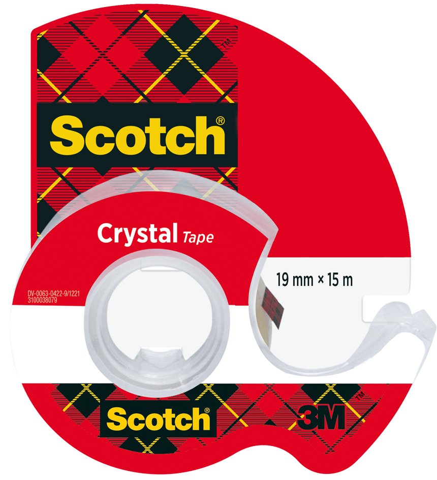 Scotch Handabroller Crystal, transparent, im Handabroller von Scotch