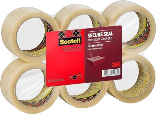 Scotch Verpackungsklebeband für einen sicheren Verschluss, Transparent, 50 mm x 66 m, 6 Rollen/Packung von Scotch