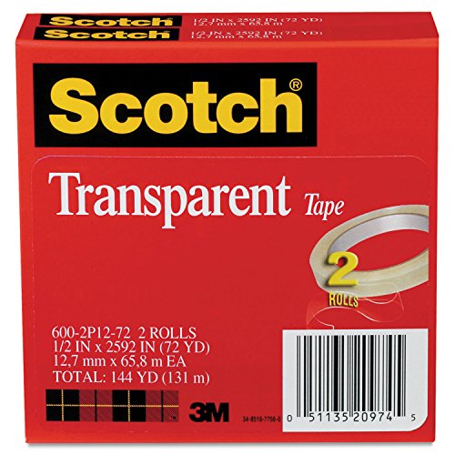 mmm6002p1272 – Scotch transparentes Klebeband 600 2P12 72 von Scotch