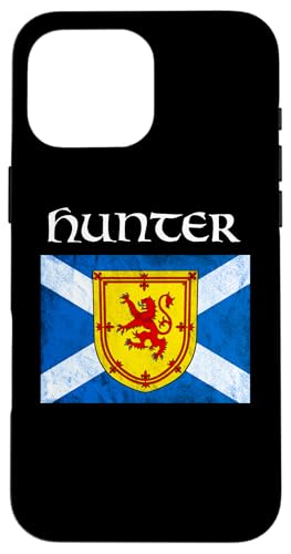 Hülle für iPhone 16 Pro Max Hunter Schottischer Clan Name Löwe Rampant Schottland Flagge von Scottish Clan Gifts