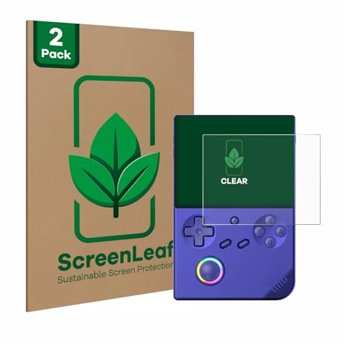 ScreenLeaf (2 Stück Schutzfolie für Anbernic RG40XXV [nachhaltiger Displayschutz, Folie, transparent, kratzfest] von ScreenLeaf