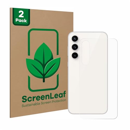 ScreenLeaf (2 Stück Schutzfolie für Samsung Galaxy S23 FE (Rückseite) [nachhaltiger Displayschutz, Folie, transparent, kratzfest] von ScreenLeaf