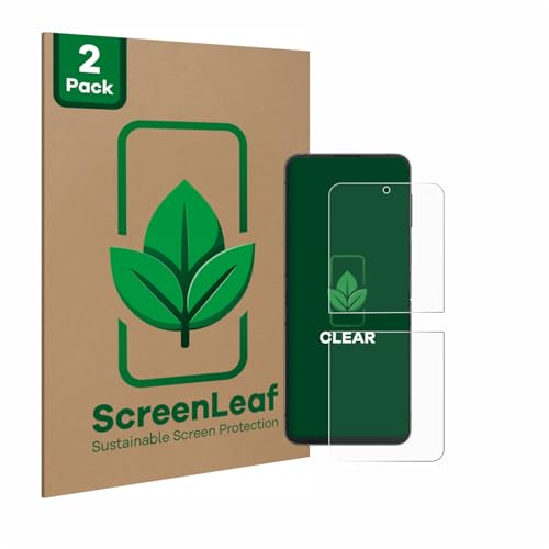 ScreenLeaf (2 Stück Schutzfolie für Samsung Galaxy Z Flip 4 [nachhaltiger Displayschutz, Folie, transparent, kratzfest] von ScreenLeaf