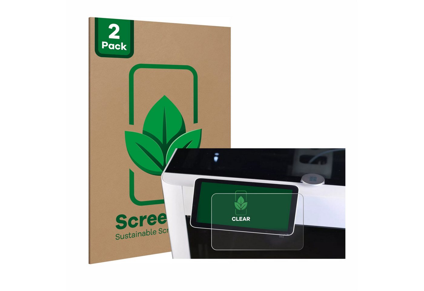 ScreenLeaf Displayschutzfolie Schutzfolie für Bambu Lab X1-Carbon 3D Printer, 2 Stück, nachhaltiger Displayschutz Schutz Folie Klar Transparent von ScreenLeaf