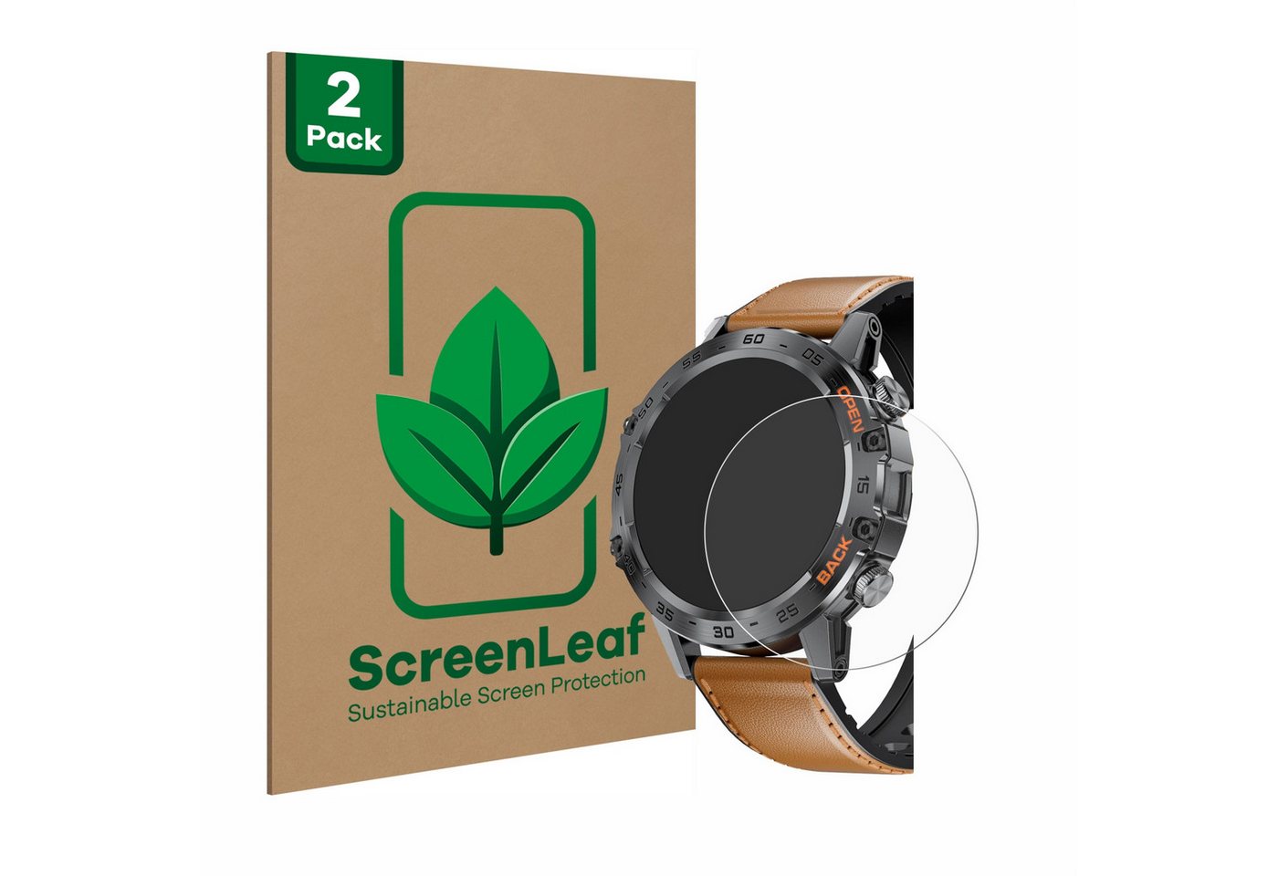 ScreenLeaf Displayschutzfolie Schutzfolie für LIGE BW1846F 1.39", 2 Stück, nachhaltiger Displayschutz Schutz Folie Klar Transparent von ScreenLeaf