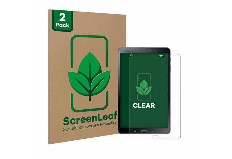 ScreenLeaf Displayschutzfolie Schutzfolie für Samsung Galaxy Tab A 10.1 2016 SM-T585, 2 Stück, nachhaltiger Displayschutz Schutz Folie Klar Transparent von ScreenLeaf