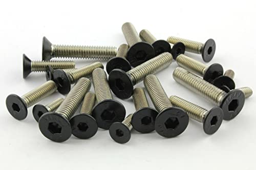 Screws4Bikes | 10x M8x20 | Senkkopfschraube | schwarz matt | Edelstahl V2A | DIN 7991 mit Innensechskant von Screws4Bikes